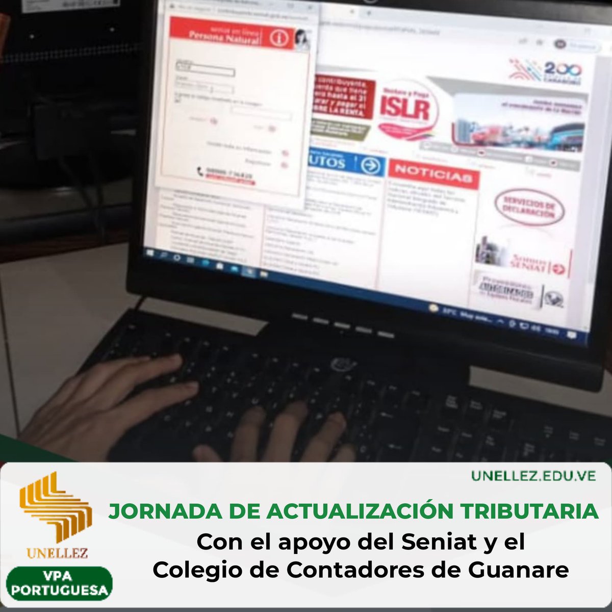 DisvisocU's tweet photo. Las autoridades de la Unellez, invitan p al evento de 👉actualización en el ámbito tributario y del ejercicio de la contaduría pública👈

Para inscripción ingresa a
👇👇👇 https://t.co/izC1UCSRMM y llena los datos solicitados. 

Cupos limitados https://t.co/9dLqRUYvqN
