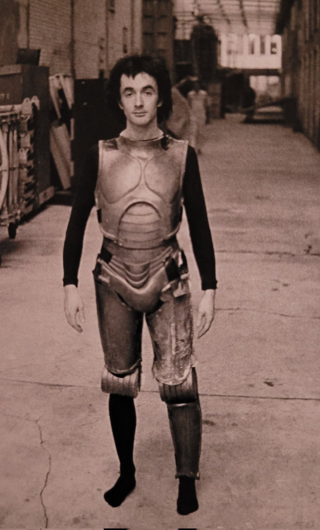 Happy birthday to actor Anthony Daniels, alter ego of C-3PO, seen here in a very early version of the costume. 