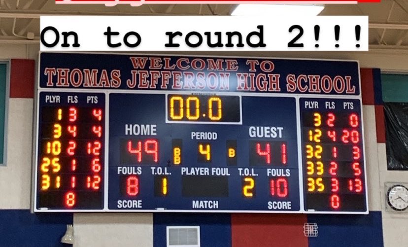 TJ girls WIN!!! 49-41 vs Woodson! 
They will travel to Robinson tomorrow for Round 2 of regionals!!! #wecameforthesports