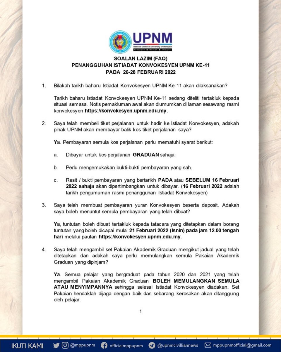 mppupnm's tweet photo. Updated : 𝗦𝗢𝗔𝗟𝗔𝗡 𝗟𝗔𝗭𝗜𝗠 (𝗙𝗔𝗤) 𝗕𝗘𝗥𝗞𝗘𝗡𝗔𝗔𝗡 𝗣𝗘𝗡𝗔𝗡𝗚𝗚𝗨𝗛𝗔𝗡 𝗜𝗦𝗧𝗜𝗔𝗗𝗔𝗧 𝗞𝗢𝗡𝗩𝗢𝗞𝗘𝗦𝗬𝗘𝗡 𝗨𝗣𝗡𝗠 𝗞𝗘-𝟭𝟭 𝗣𝗔𝗗𝗔 𝟮𝟲-𝟮𝟴 𝗙𝗘𝗕𝗥𝗨𝗔𝗥𝗜 𝟮𝟬𝟮𝟮 

#UPNMSharing
#UPNMPrihatin
#SayangiUPNMKita
#KitaJagaKita https://t.co/aep0BsxrL1