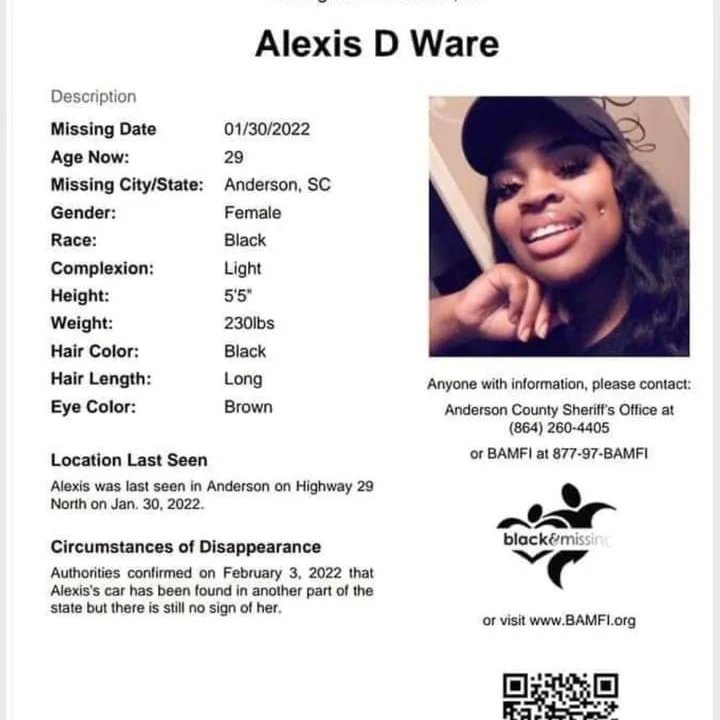 NeahBlessedNFly's tweet photo. Where is this beautiful #blackqueen #AlexisWare Why is her disappearance not #NationalNews?? @FBI @CNN @MSNBC @henrymcmaster @LindseyGrahamSC #BlackGirlLost #BringLexHome #SouthCarolina https://t.co/6iA3a81O5C