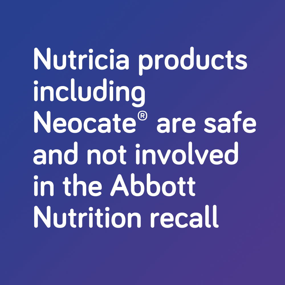 neocate's tweet photo. We want to reassure you that Neocate® remains safe and is not involved in the formula recall by Abbott Nutrition. We are here to support you in this difficult situation. Please reach out to your healthcare professional to determine whether Neocate is appropriate. https://t.co/ayKQnbSz6G