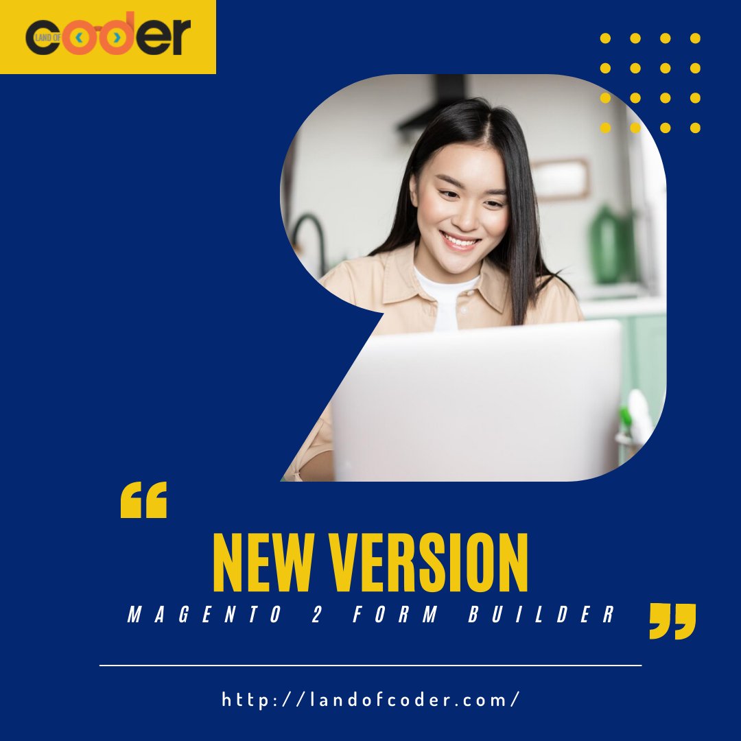 landofcoder's tweet image. 📣[ANNOUCEMENT] -  NEW VERSION OF MAGENTO 2 FORM BUILDER  RELEASING 
We are welcoming Version 1.1.4 - Feb 19, 2022. It brings benefits, such as
👉Detail more: bit.ly/3H4t1Do
#landofcoder #Magento2 #Magento2formbuilder
🌐 Website: landofcoder.com