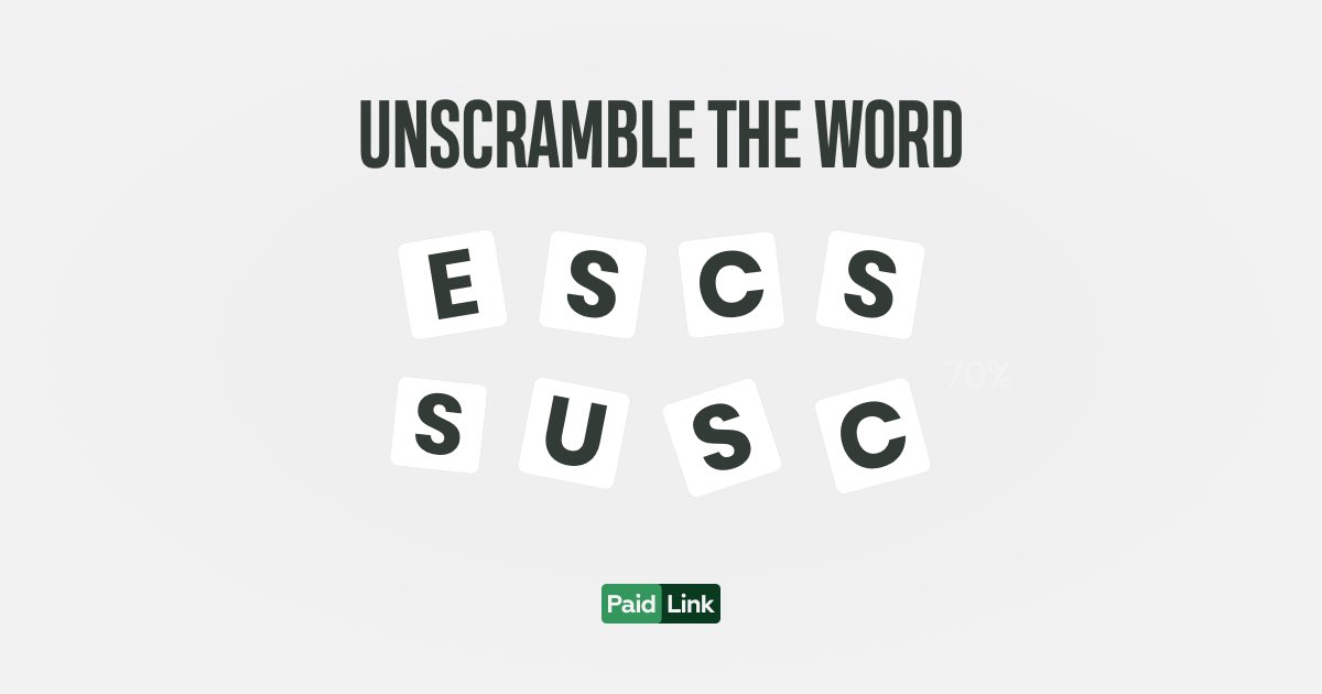 It's time to take a break and unscramble the word 🧩 Comment your answer below and let’s see who gets it right first 😉

#PaidLink #MakeMoneyOnline #Freelance #Freelancer #FreelancerLife