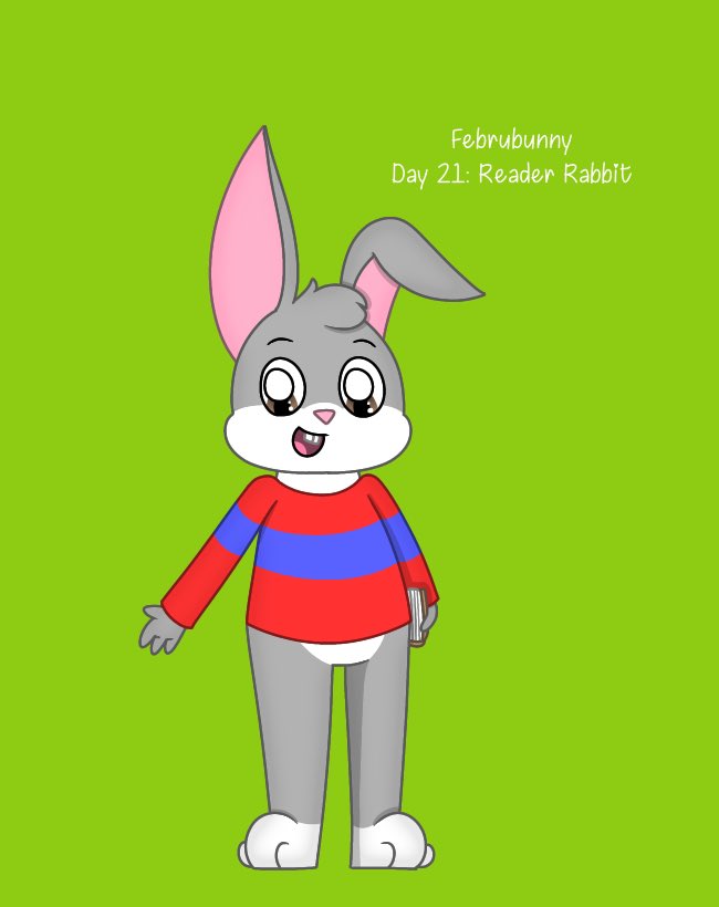 LunaKittyFox's tweet photo. Februbunny Day 21: Reader Rabbit (memories from elementary school) #februbunny #readerrabbit #thelearningcompany https://t.co/ZdBvARcUfQ