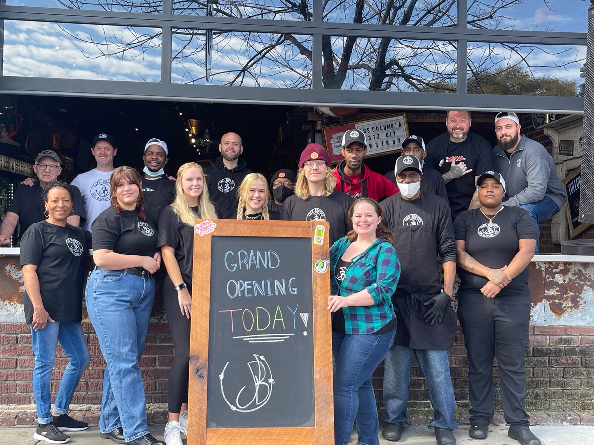 FivePointsSC's tweet photo. We celebrated ๐ฅณthis morning with the Grand Opening of ๐ @jackbrownscolumbia ๐บ located at 711 Harden Street! Check them out for lunch, dinner or late-night. They're open daily from 11am-2am, and the kitchen is open till 1:30am!
#lovefivepoints #eatfivepoints #drinkfivepoints https://t.co/sYwLvzPK8V