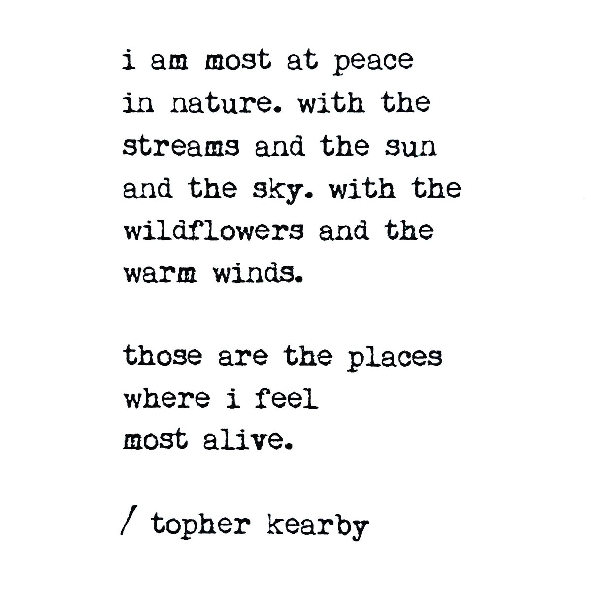Most at peace.
