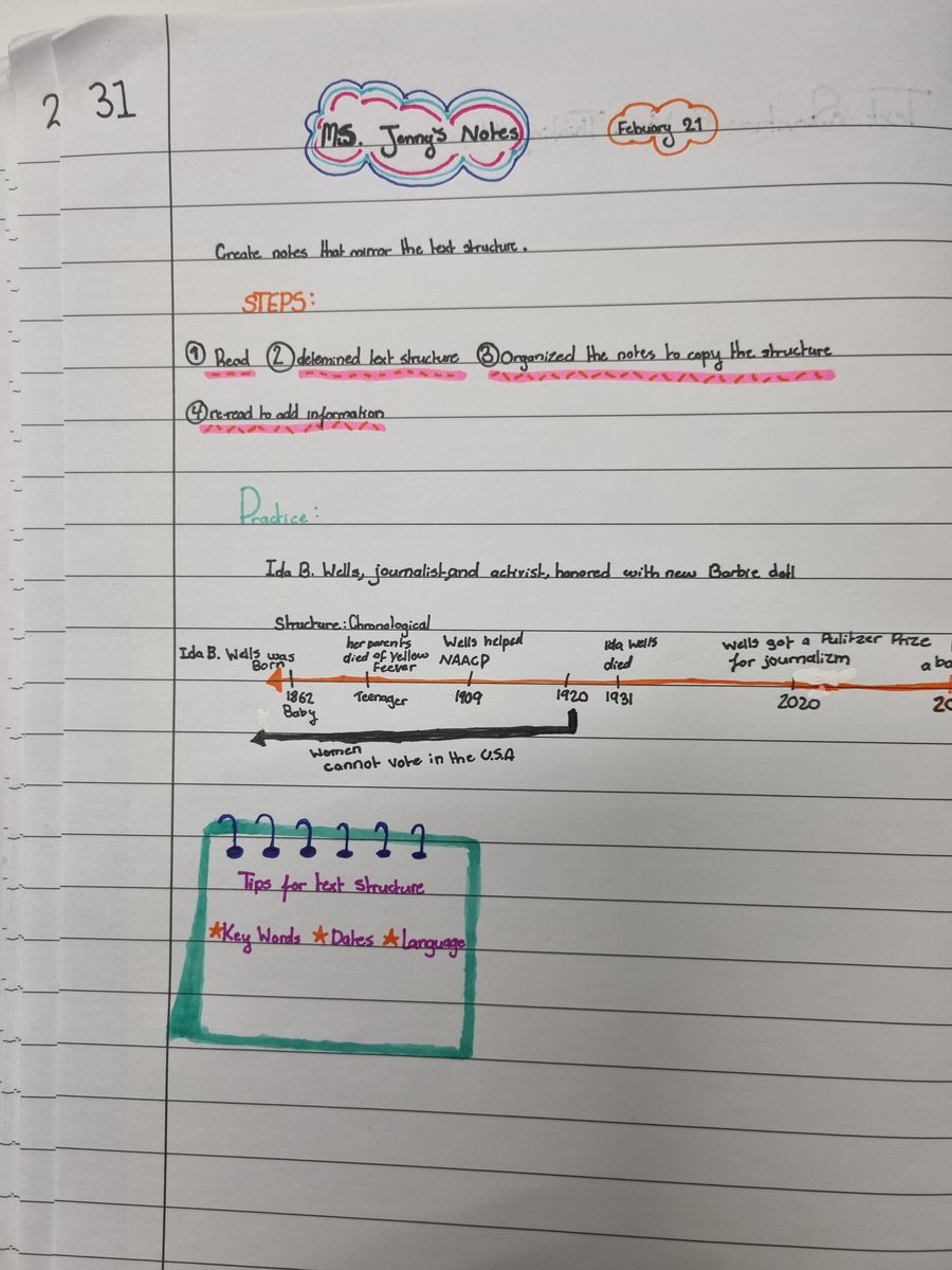 I love these thoughtful notes that <a href="/gems_daa/">GEMS DAA</a> 6th graders took mirroring the text structure they were reading during yesterday's <a href="/EKC_Literacy/">Erin Kent Consulting</a> labsite! (And that I was named as the "special guest!"😊)