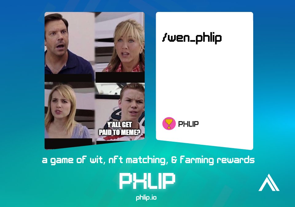 PHLIPgame's tweet image. You think you&apos;ve got wit? Prove it! Finally a game that rewards people on their quick thinking and witty replies. 

Stay tuned for more details!

#PHLIPgame #PolygonNFT #P2E #NFTCommunity #wenphlip