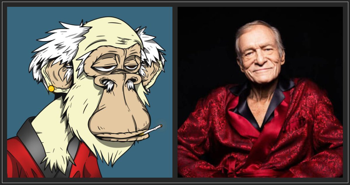 PandaAsiaStreet's tweet photo. When I pick up a new #NFT such as @GrandpaApeCC, I'll try to find one that resonates with me. Scooped up another one Hugh Hefner Grandpa edition with his jacket, gold stud earrings and of course a joint. 

 #GACC #MACC #BAYC #MAYC https://t.co/JfXQgHE6Lj