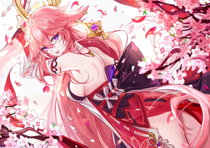 ❤ 
#原神 #八重神子 