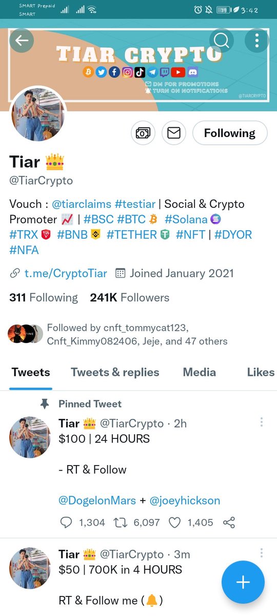 SweetCraftt's tweet photo. @TiarCrypto Done✨✨✨ https://t.co/WhEtUkl7DQ