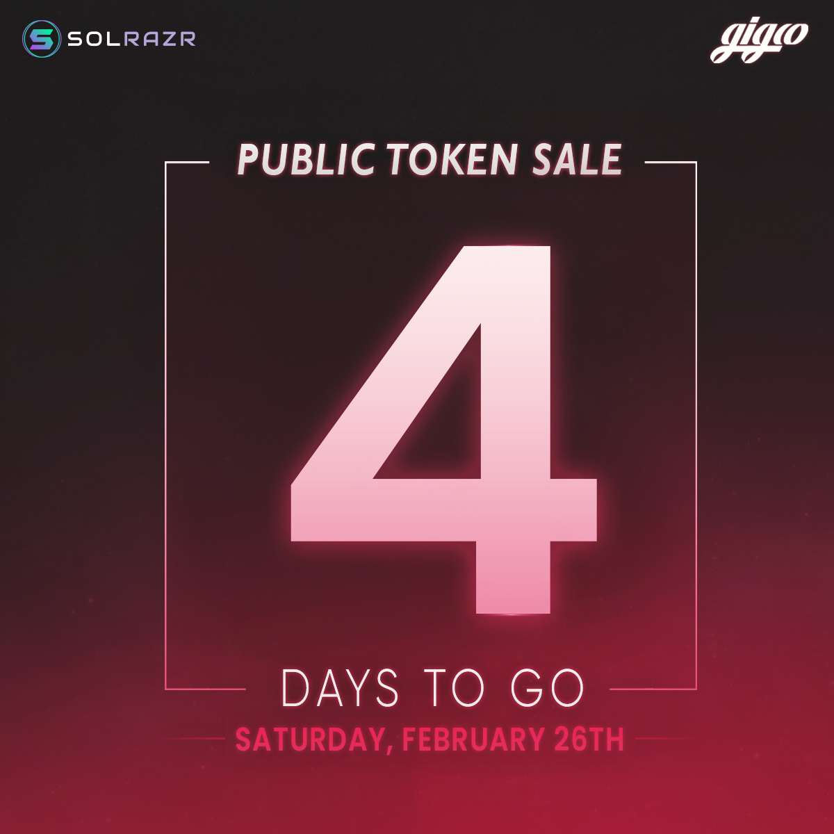 GIGCOapp's tweet photo. 🎸Get amped up, only 4 days until our public #IDO on Feb 26th on @Solrazr_App! 

RT &amp; reply with your SPL wallet address and 40 random replies get a Whitelist Ticket!

Tomorrow is the last day to enter our bot naming contest! https://t.co/LCAiHZiU29 https://t.co/hkG4wcIfHx