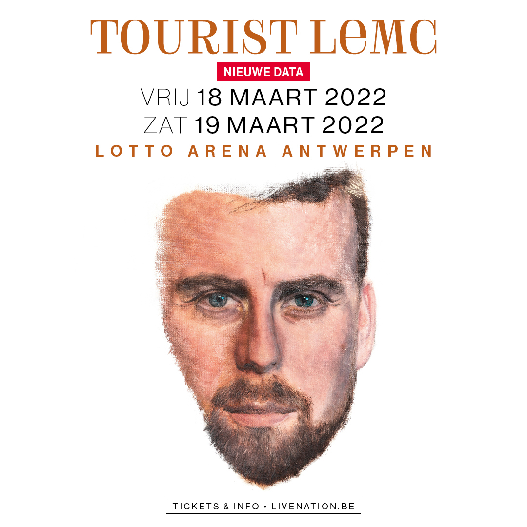 #CONCERTUPDATE: Door de coronacrisis en de maatregelen die in het kader daarvan zijn genomen, werden de concerten van @TouristLeMC, initieel voorzien op 11 en 12 februari 2022 in Lotto Arena Antwerpen, uitgesteld.

De nieuwe data worden vrijdag 18 en zaterdag 19 maart 2022.