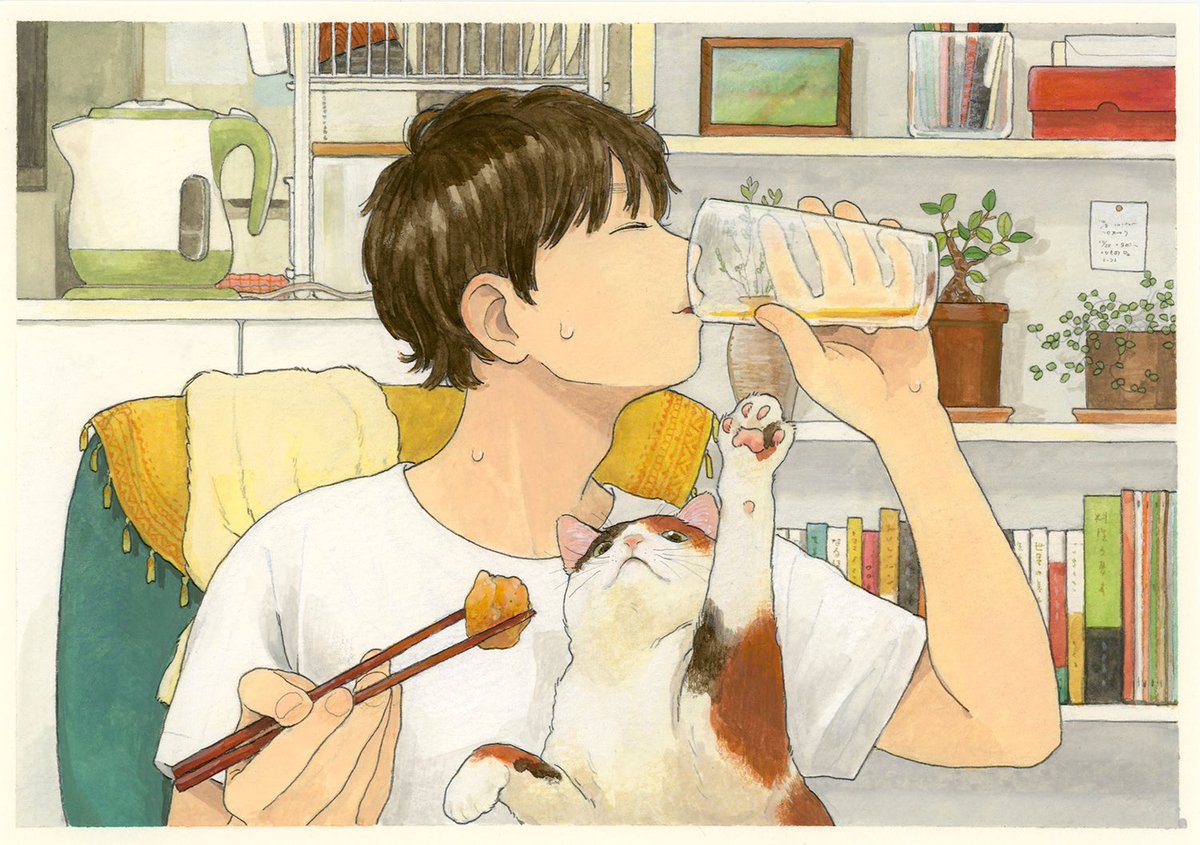 「#猫の日 #ねこの日 毎日猫の日でもいい〜!! 」|わたなべ萌@ﾃﾞｻﾞﾌｪｽ両日 A-217のイラスト