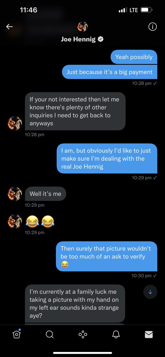 ThatKJGuy's tweet photo. Someone hacked Curtis Axle’s (@JoeHennig) Twitter account and is trying to make some money out of it.

PLEASE SHARE so that people aren’t conned. It’s a verified account.

Also, I had some fun with it 😂 continued in thread 👇🏽 https://t.co/FC6TslI3Ah