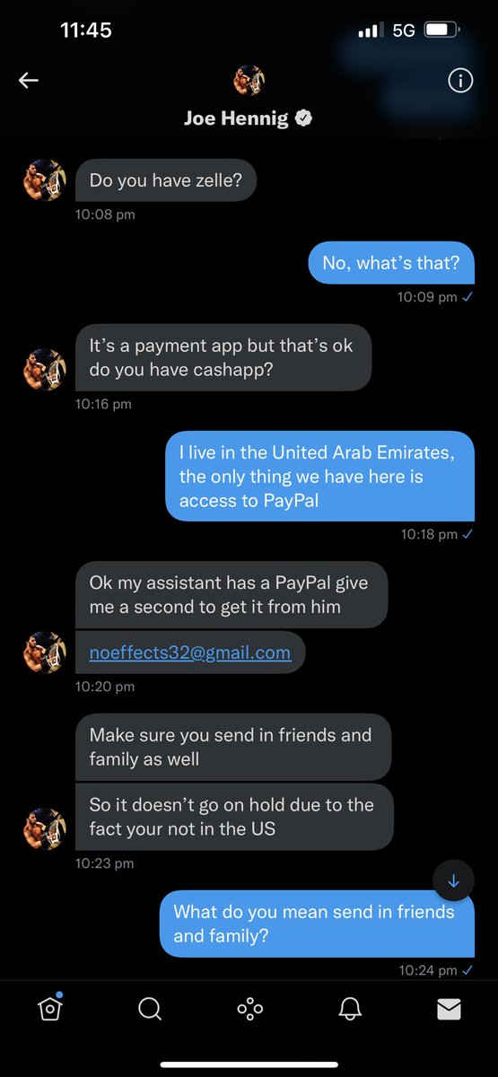ThatKJGuy's tweet photo. Someone hacked Curtis Axle’s (@JoeHennig) Twitter account and is trying to make some money out of it.

PLEASE SHARE so that people aren’t conned. It’s a verified account.

Also, I had some fun with it 😂 continued in thread 👇🏽 https://t.co/FC6TslI3Ah