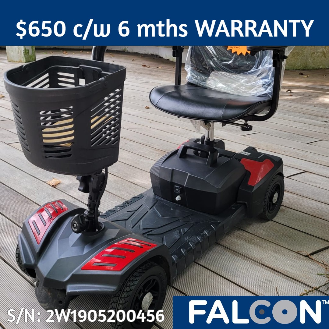 MobilitySG's tweet photo. Pre-Loved Scout 4-Wheel Mobility Scooter c/w 6 months WARRANTY, now available for ONLY $650! For more refurbished personal mobility aids (PMA), please visit Falcon Mobility at 140 Paya Lebar Road, #05-11 AZ @ Paya Lebar, Singapore 409015!
https://t.co/RLLnQmWBrz https://t.co/IJ9Bqx3srB