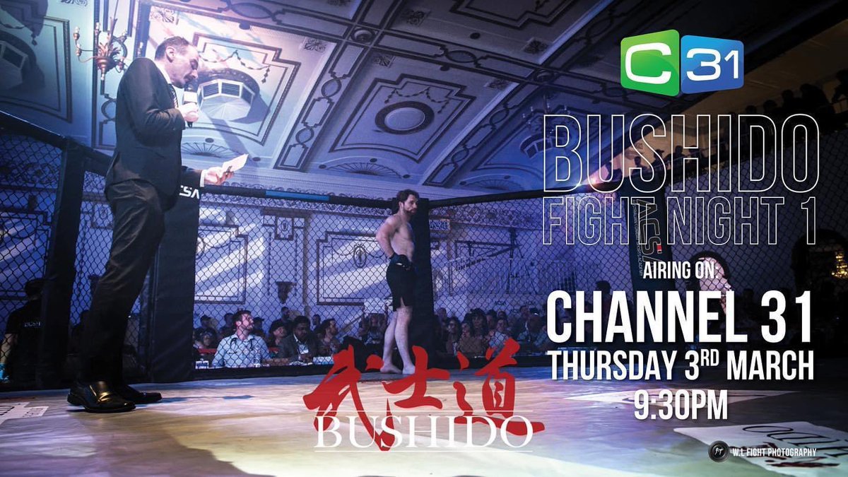interactiveprod's tweet photo. Tune into Channel 31 on:
.
Thursday 3rd March at 930pm for a screening of Bushido Fight Night 1 which I MCeed in November 2021 🎤
.
Melbourne MMA at its finest.
#acsa #bushido #martialarts #mmatechniques #ringannouncer #austmma #mmavictoria #mmaaustralia #Melbourne #mc #announcer https://t.co/0b4Vj5cCLl