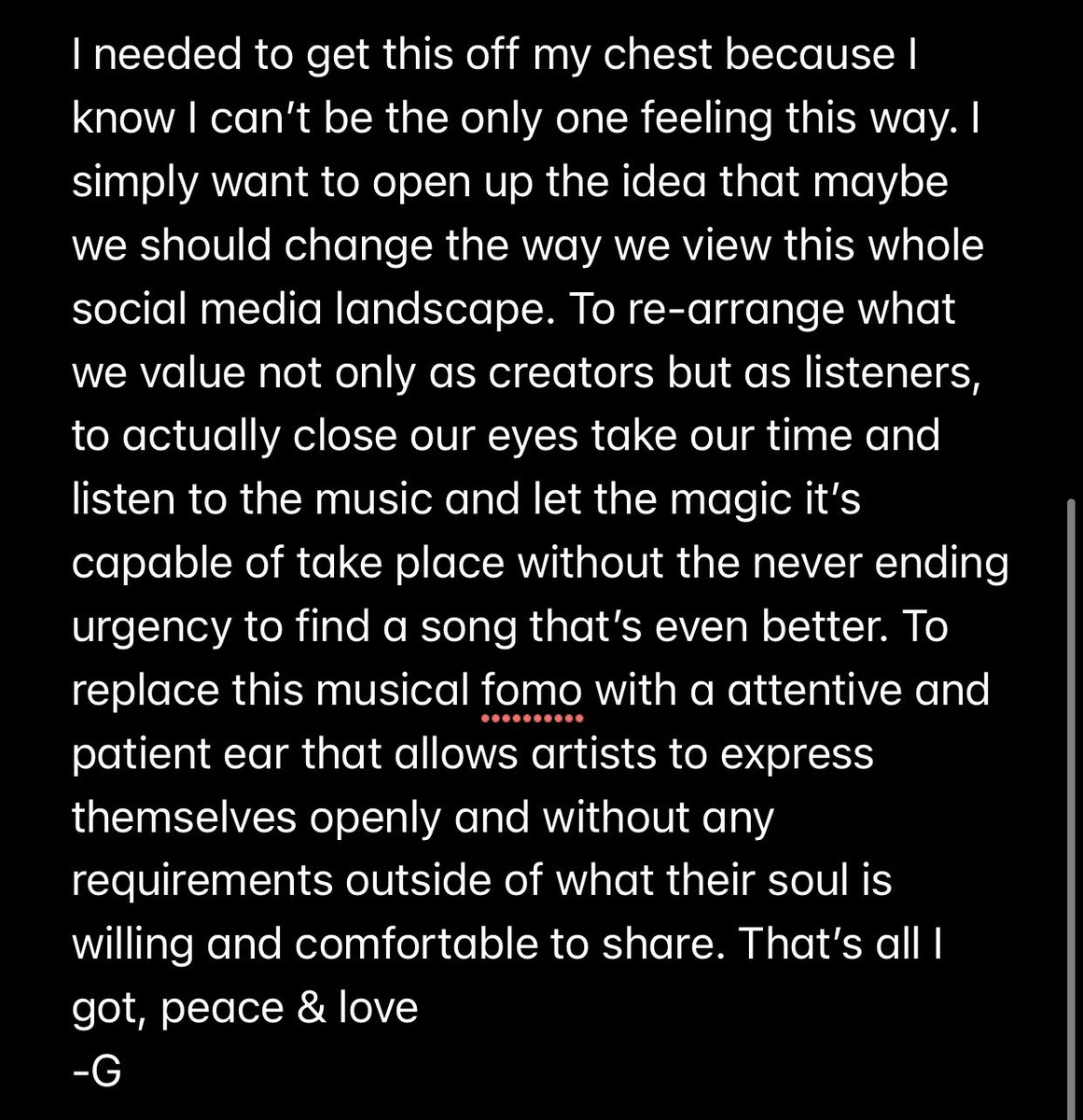 Have to get this off my chest