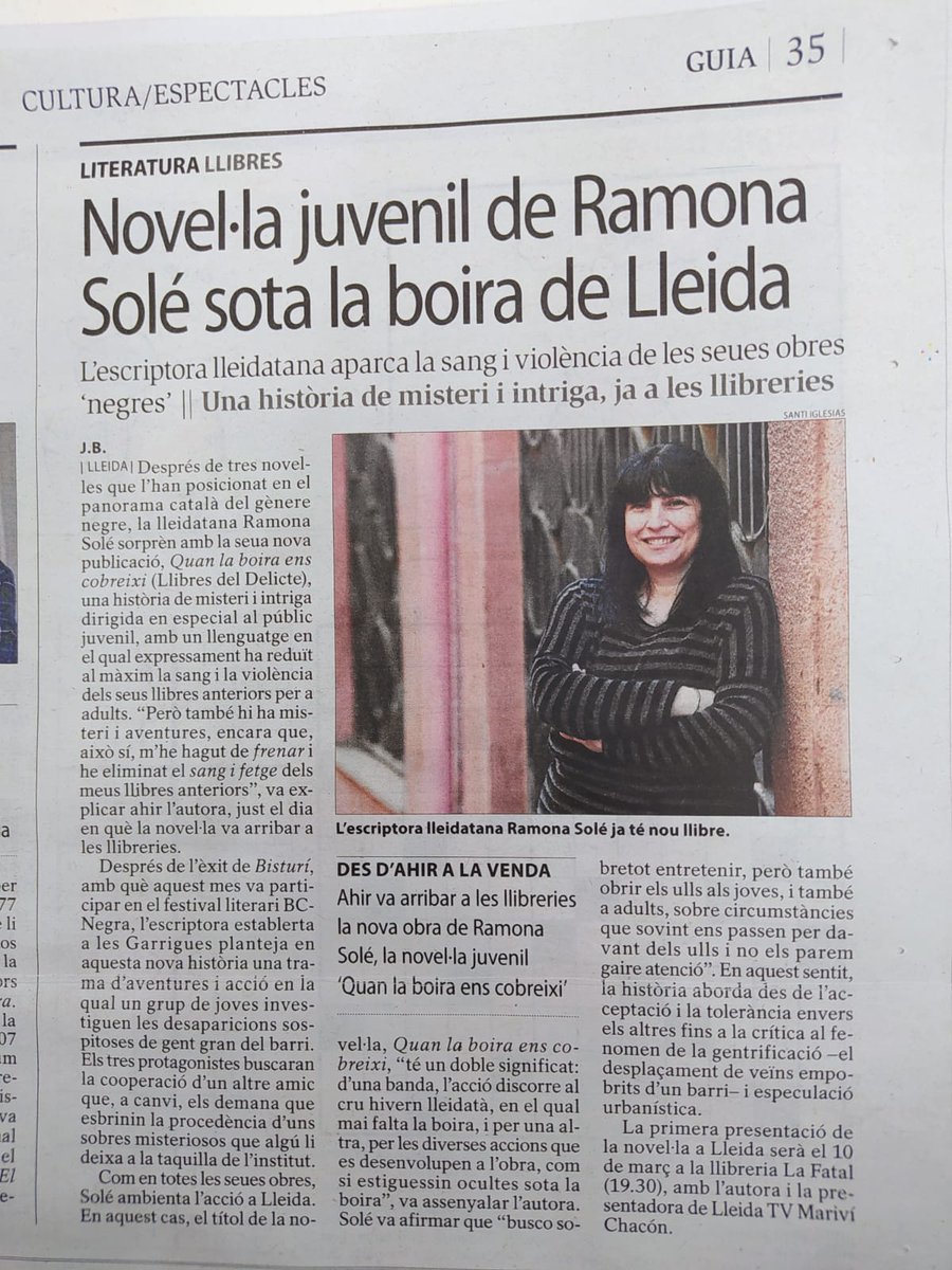 LlibresDelicte's tweet photo. Entrevista a @Ramona_Sole parlant de #QuanLaBoiraensCobreixi https://t.co/jm13zzVK0i