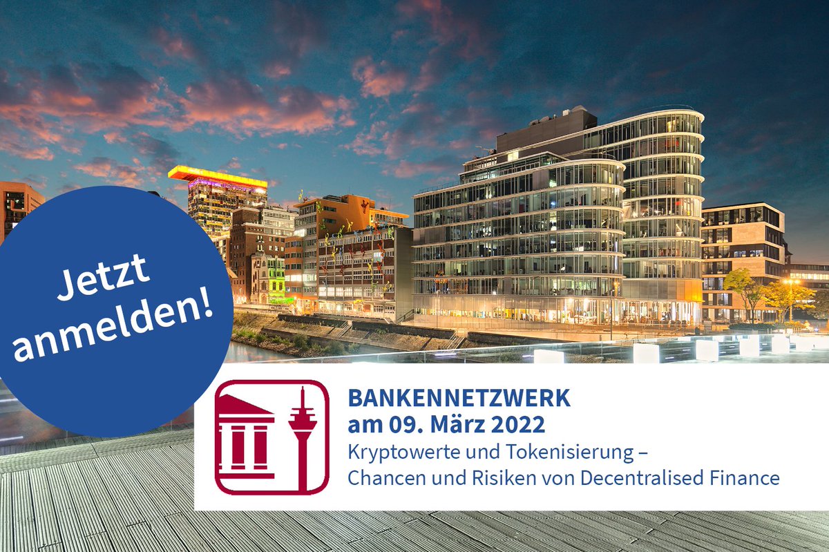 voebservice's tweet photo. Unsere #Bankennetzwerk-Veranstaltung am 09. März diskutiert u.a. die Themen #Krypowerte und #Tokenisierung für #Banken und #Finanzinstitute mit Fachexpertinnen und -experten. Seien Sie dabei und melden Sie sich jetzt kostenfrei an! 👉 https://t.co/Wq21EQOP6S https://t.co/G9xHYhOIGf