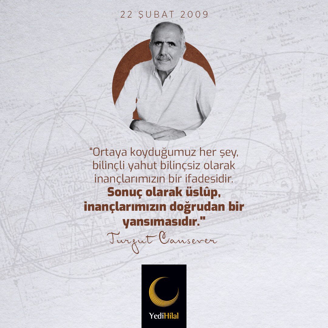 YHSakarya's tweet photo. Ortaya koyduğu üslûp ile "Bilge Mimar" olarak akıllara kazınan Turgut Cansever'i vefatının sene-i devriyesinde rahmetle anıyoruz.
#BilgeMimar #TurgutCansever https://t.co/H3zmS1Ozbb