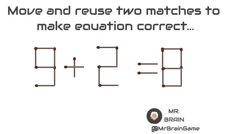 MrBrainGame's tweet photo. #matches #puzzle #MrBrainGame #math https://t.co/Bw0e6kzVkZ