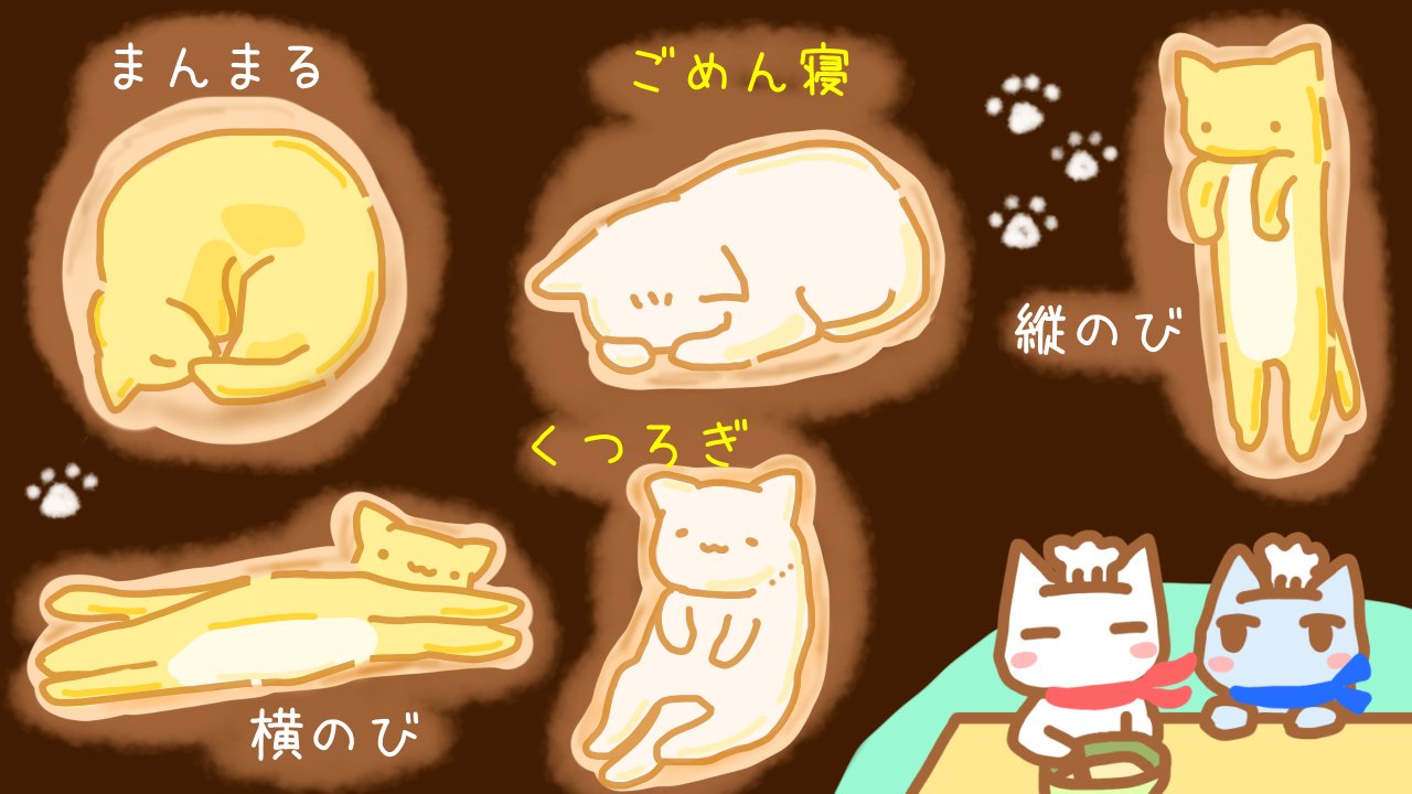 リコペマ にょっぺカフェ いろんなポーズのにゃんこクッキー イラスト ゆるいイラスト Illustration 食べ物 食べ物イラスト Food お菓子 猫 Cat みんなで楽しむtwitter展覧会 スイーツ Sweets 猫の日 ねこの日 スーパー猫の日 T