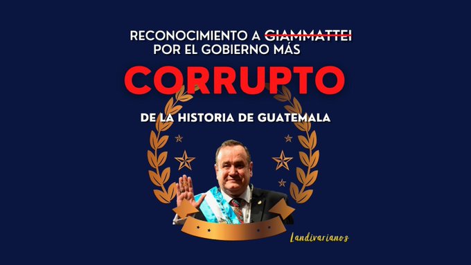 S3esSal's tweet photo. @DrGiammattei Siga robando, siga mintiendo, siga engañando al pueblo, siga destruyendo el estado de derecho, siga cooptando la justicia, que el karma le llegara tarde o temprano.. ladron HDP. https://t.co/YDlmawjSaA