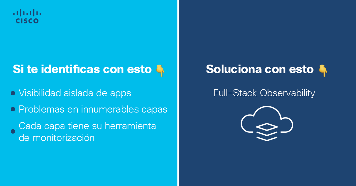 Estas son las ventajas de contar con un panel de control único que permite predecir y remediar problemas de forma ágil y guiada. En este blog <a href="/CasadoMelendez/">José Casado Meléndez</a> os explica cómo funciona Full-Stack Observability cs.co/6018KV6ri