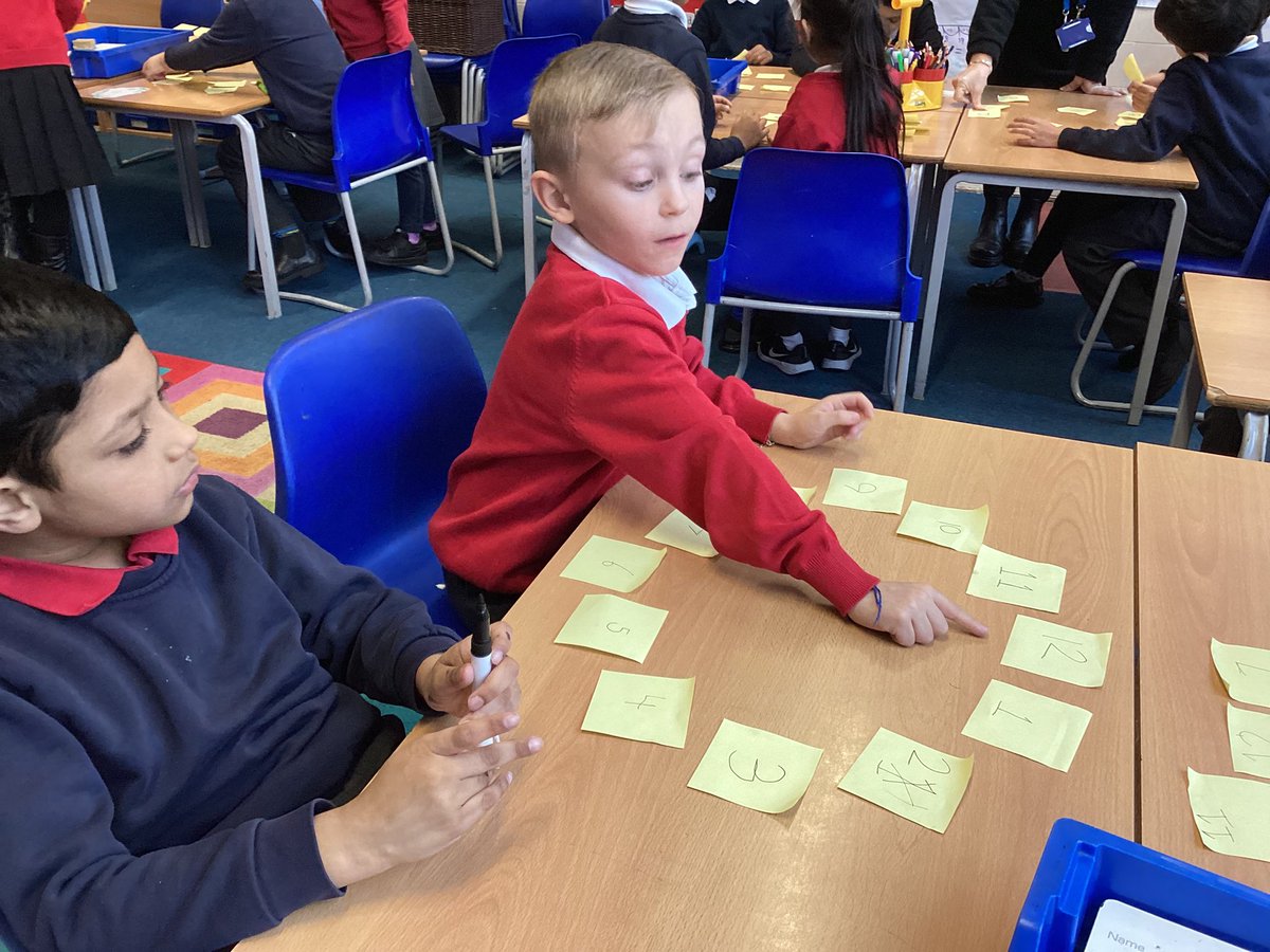 MayflowerSch's tweet photo. #ofili started off their first week back with their new topic on Time in #maths. They used a number line clock to get to grips with how telling the time works and then put this new knowledge into practice when the clock was in a circle. #timetelling https://t.co/yyUMPqd04g
