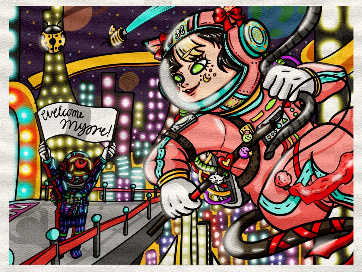 Myo__re's tweet photo. Bug City x Artist Myore 🐞
Welcome To Bug City! Myore!
This is an image of 'Myore', a yellow citizen who has just arrived in Bug City.
drawing time 14 hours, 2048x1536px, png, procreate, one and only.
See you at the Bug City auction!🐞😄
@vane4fi @Bug4city #Bugcity #NFT https://t.co/E3BXCmltgA