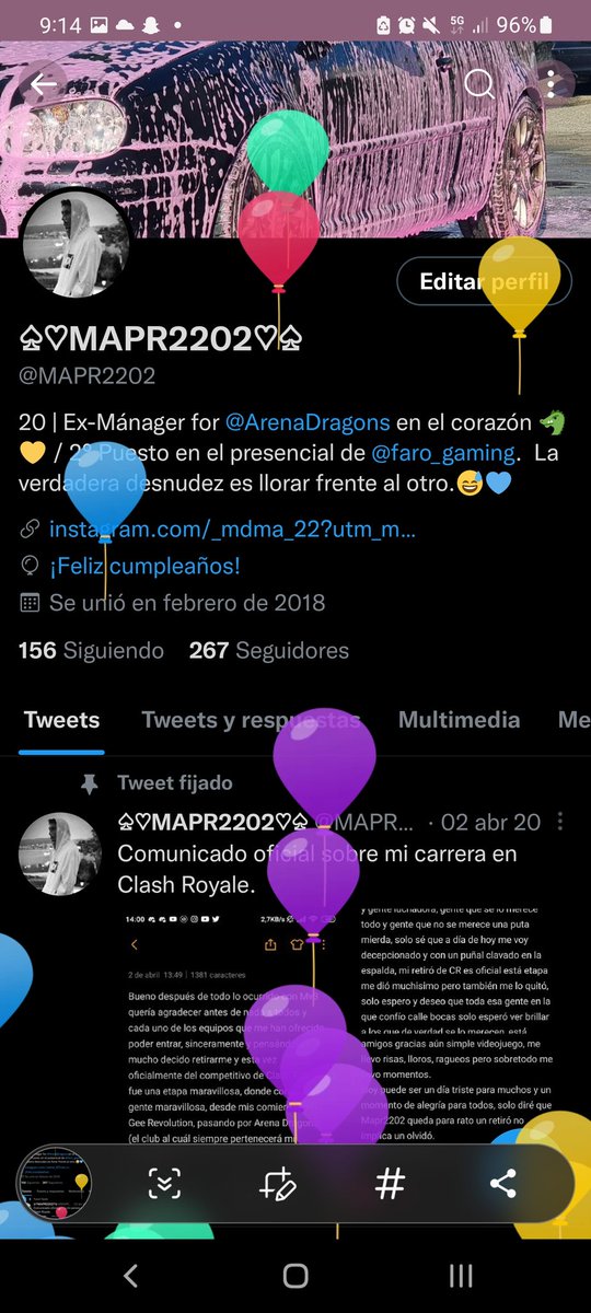 Globitos en mi perfil.
😅❤