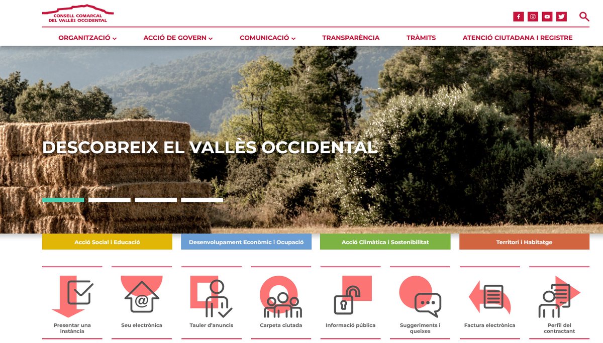 consellvallesoc's tweet photo. 📢El @consellvallesoc estrena nova pàgina web! 
Ara ens trobaràs a https://t.co/Fy9bvXd2XC
🟢Et convidem a passejar pel nou portal! 
➕informació 
➕transparència 
➕tràmits al teu abast 
📊I  un nou espai @VallesObserva amb totes les dades i informes de la comarca https://t.co/875KdOIMt2
