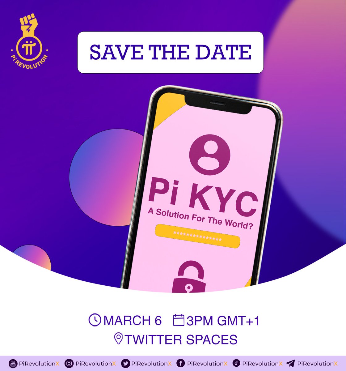 Pi Revolution Ο (@pirevolutionx) on Twitter photo Pi KYC: A Solution For The World?
Our next twitter space discussion.
Save the date, set your reminders, tweet about it, and RETWEETπ
x.com/i/spaces/1DXxyβ¦
Pi groupπ
t.me/PiRevolutionX
Graphic by <a href="/shinsky_potato/">BarbaNasβ</a> Pi KYC: A Solution For The World?
Our next twitter space discussion.
Save the date, set your reminders, tweet about it, and RETWEETπ
x.com/i/spaces/1DXxyβ¦
Pi groupπ
t.me/PiRevolutionX
Graphic by <a href="/shinsky_potato/">BarbaNasβ</a>