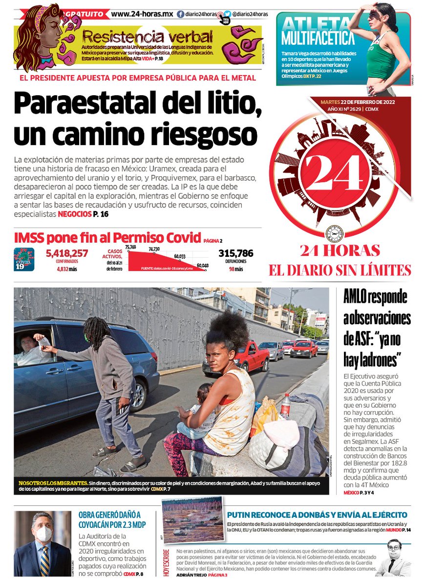 diario24horas's tweet photo. 🚨#LaPortada
La explotación de materias primas por parte del estado tiene una historia de fracaso en México, como #Uramex y #Proquivemex, las cuales desaparecieron al poco tiempo de ser creadas. Hallan anomalías en obras del @bbienestarmx. https://t.co/FId3X9XNX6 https://t.co/E9lKfMVQAW