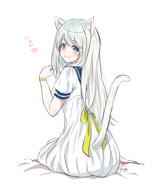 2022年2月22日!
🐈 ͗ ͗〰︎︎🤍

 #猫の日
 #にゃんにゃんにゃんの日 
 #凪波あーと 