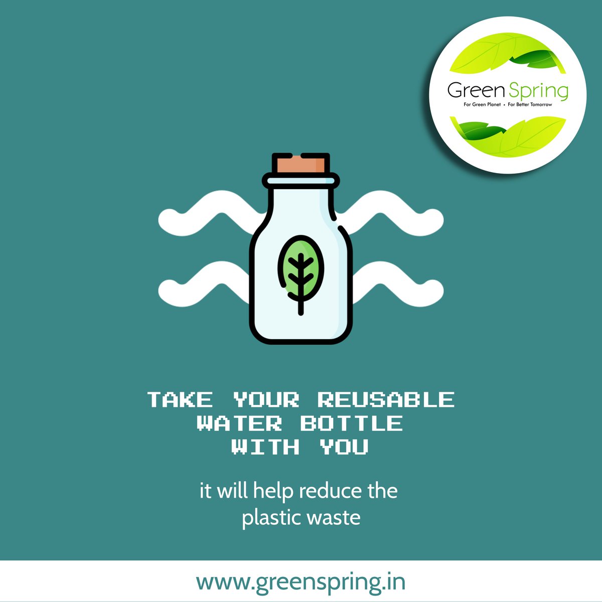 GreenSpring_in's tweet photo. Reusable water bottles save you money while keeping you hydrated and healthy ♻️

#greenspring #switchtoecofriendlyproducts #switchtosustainableliving #microplastic #plasticpollution #climatechange #refuse #reduce #recycle #reuse #saveanimals #saveearth #motherearth #zerowaste https://t.co/rnT9v98YWG