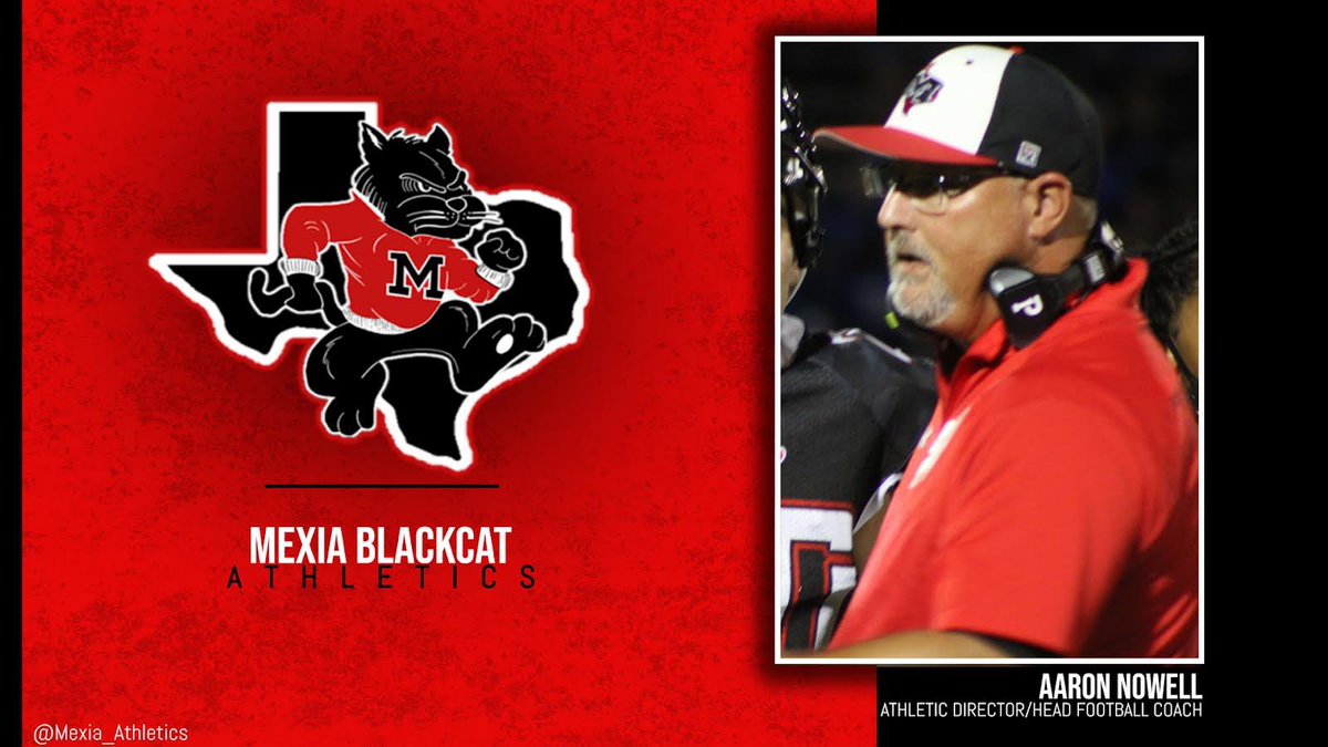 Mexia_Athletics's tweet photo. Mexia ISD approved to remove the interim tag and officially make Aaron Nowell the Athletic Director/Head Football Coach of the Blackcats! Congratulations Coach Nowell! #WEKAT #txhsfb @Coach_A_Nowell https://t.co/TdWqv53sUI