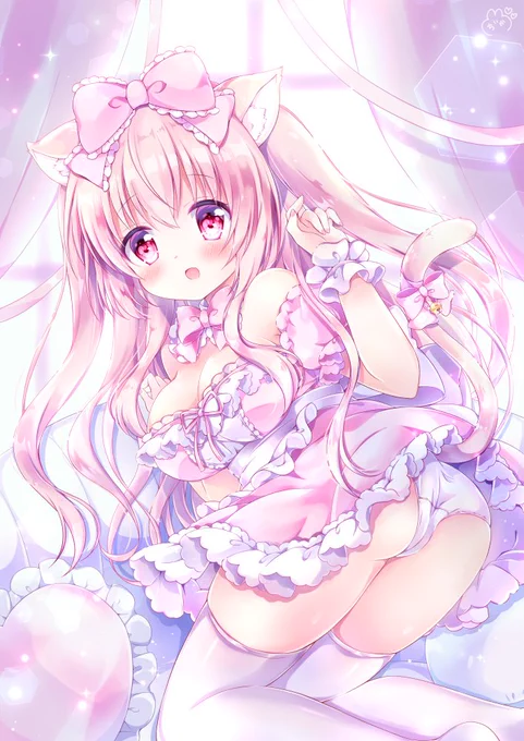 #猫の日 
ねこ～🎀 