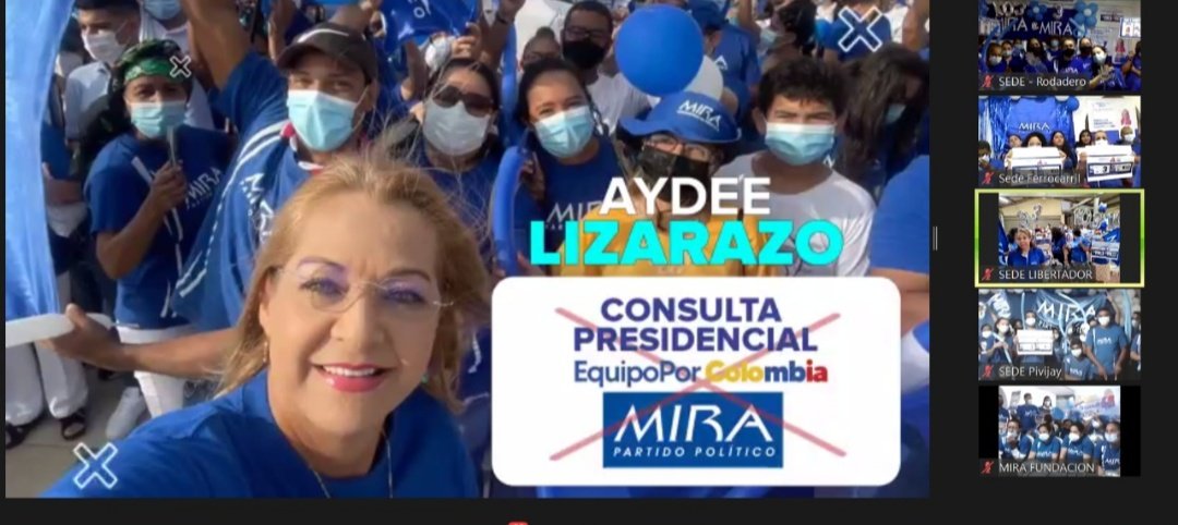 PartidoMIRA's tweet photo. Galería de cierre: Campaña en Plaza Pública Virtual - Magdalena. 🇨🇴

Nuestros candidatos a Cámara, Senado y Presidencia compartieron sus propuestas con los líderes y simpatizantes Magdalenenses del @PartidoMIRA.

@Aydeelizarazoc @Virguez @Ygonzalez103 https://t.co/IcLwQX8ihO