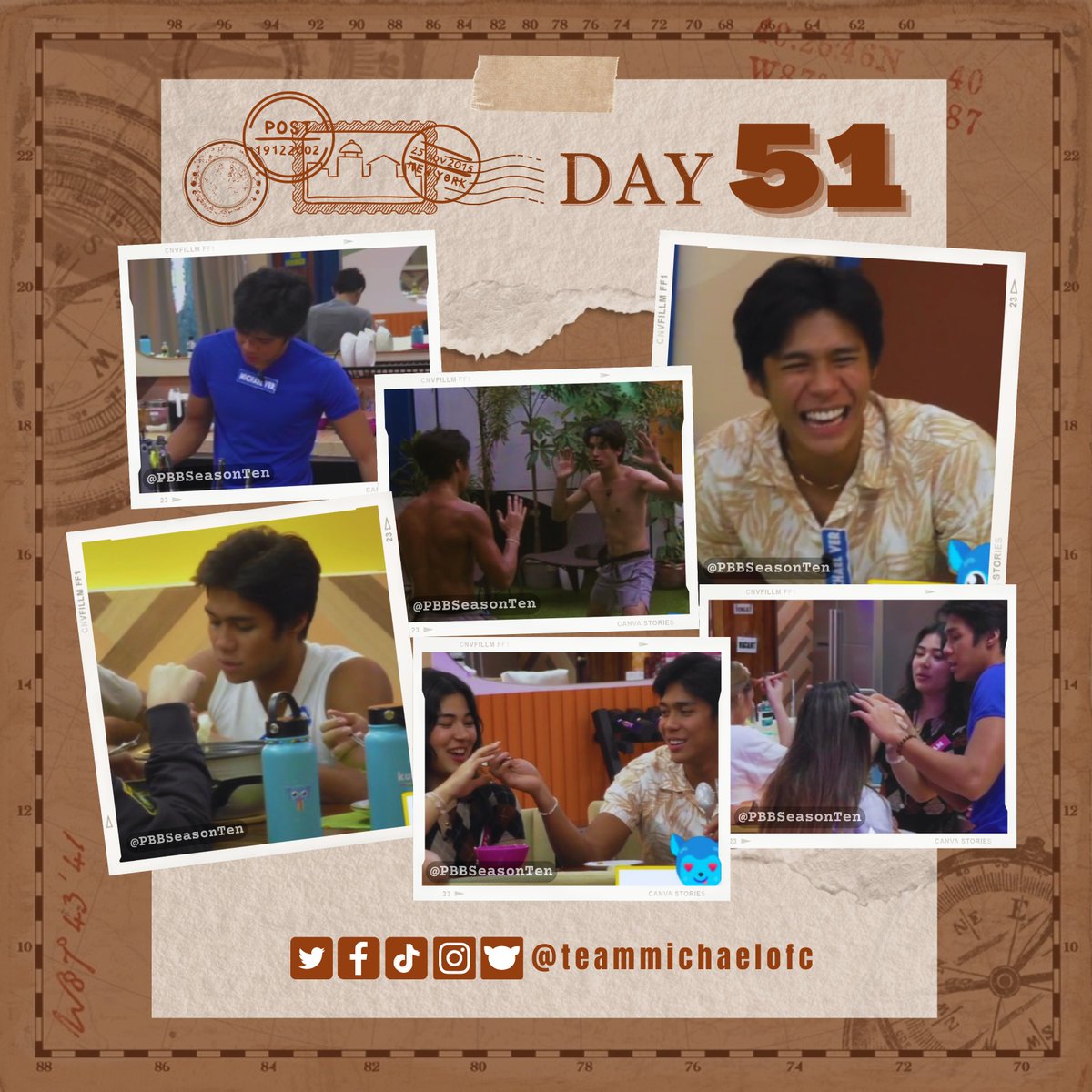 TeamMichaelOFC's tweet image. DAY 51 ✅

The hms started their day by exercising, &amp;amp; Michael &amp;amp; Laziz boxed together. Michael also tried to learn applying make up with the help of Seham. Because of their boredom, Michael impersonated Kuya's voice. The hms also missed their co-hms that are in the secret room. 🥺