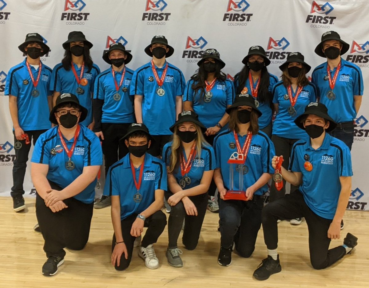 LisaFal18712170's tweet photo. Up A Creek FTC team 11260 won 1st Place at the 2022 State Championship and the Inspire Award, for having the best engineering portfolio and representing FIRST ideals. The team is now qualified for the World Championship. @stvrainstorm @FTCTeams @team1619 https://t.co/oJa1kKLGmQ