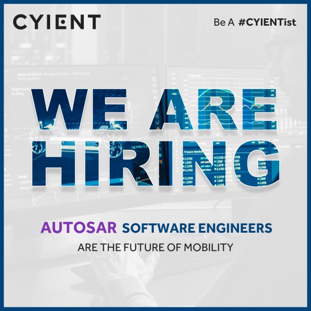 Cyient's tweet photo. Are you all geared up to be part of the future of the automobile industry? Join our Autosar Engineering team today.
https://t.co/BdrUwfsEqP
#autosar #automobileengineer #softwareengineer #BSW #Amotiveelectronics #Appdevelopment #EBtresos #C #DaVinci https://t.co/chhAYq7sZv