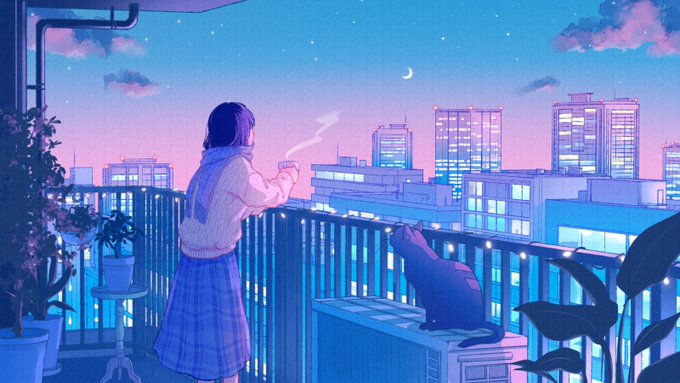 「balcony cat」 illustration images(Latest)