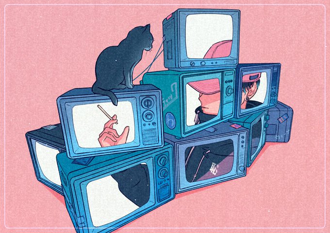 「猫 テレビ」のTwitter画像/イラスト(人気順)