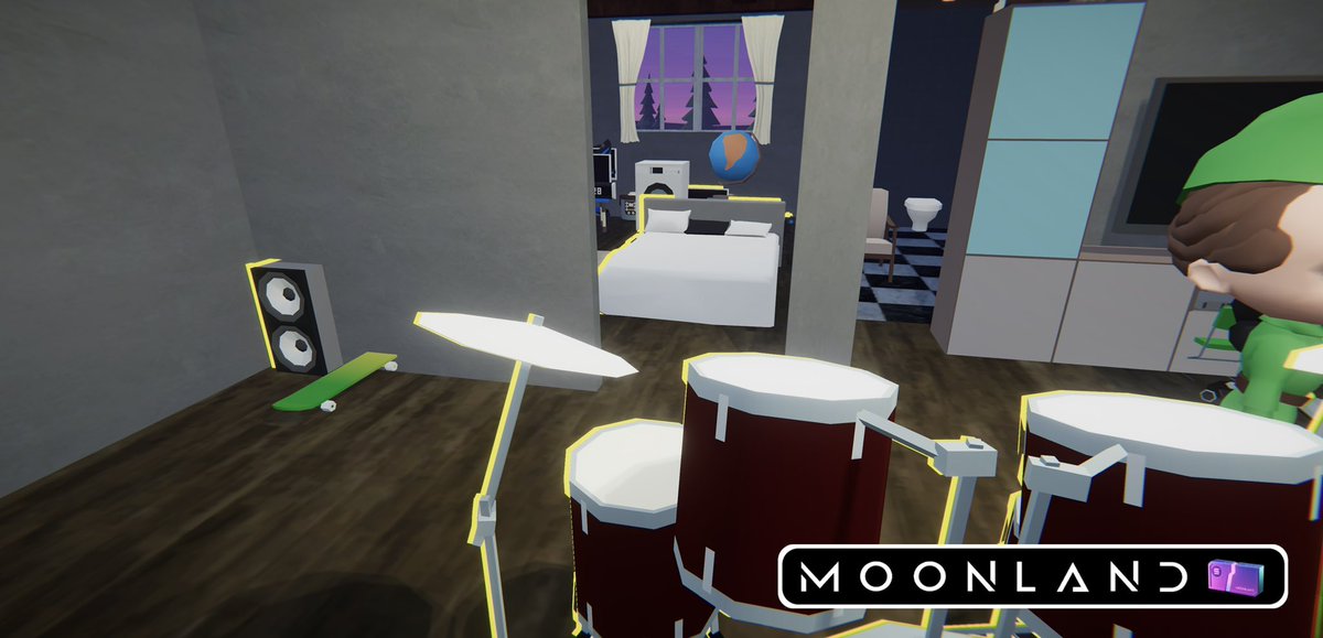 UnemployableLLC's tweet photo. My son set my @MoonlandVerse home up in demo mode! He did pretty good for 7! This is a STEAL for anyone wanting a full metaverse and home. This is only in the intro stage and already setting new standards! @solana metaverses lookout! #BlueChipPotential ๐๐ https://t.co/ngFYroVOwn