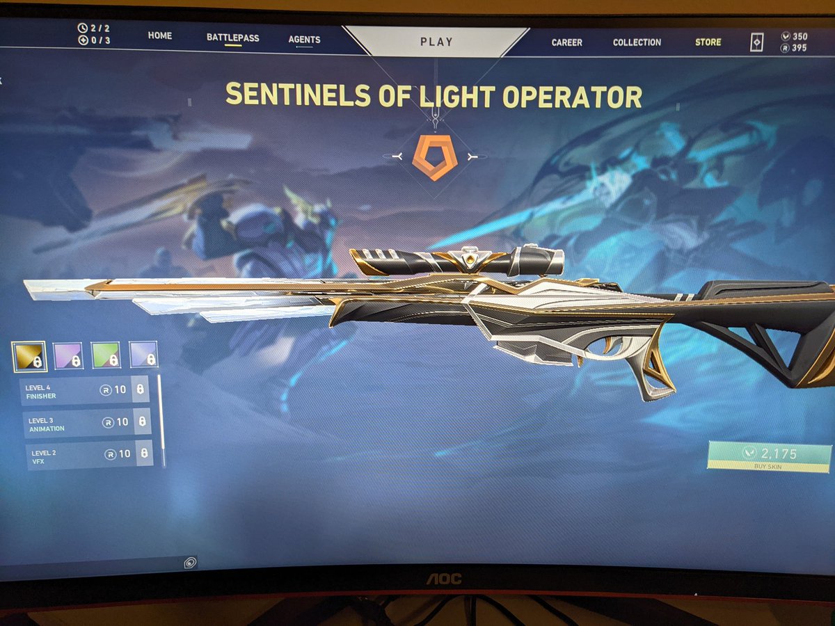 If this tweet gets 6 likes, I'll cop the skin #sentinelsoflightoperator #VALORANT