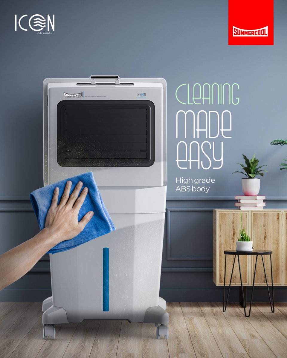 summercoolindia's tweet photo. Now your air cooler cleaning worries will be over as Icon is here to make your cleaning easier with its high grade ABS body.

#Icon #AirCooler #Cooler #Cooling #Summer #Coolness #SupremeAirQuality #BeatTheHeat #Summercool #BestHomeAppliances https://t.co/F2iA89y5YP